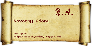 Novotny Adony névjegykártya